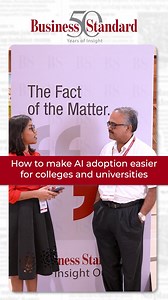 At the BS Manthan event, Balaraman Ravindran, Head of AI, IIT Madras said students have it easier when it comes to AI adoption. But how do we make it equally easy for the educators? Watch the video to find out. #BusinessStandardManthan | Business Standard