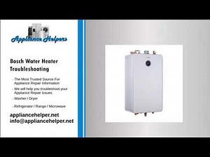 Bosch Water Heater Troubleshooting