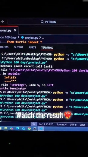 Wait for the Animation 😱👉🏻#shorts #coding #programming #python #computer