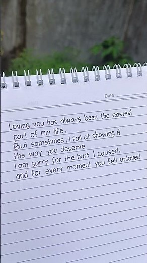 sorry letterHand writing: Sorry Letter for Someone Love.