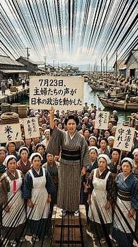 7月23日、主婦たちの声が日本の政治を動かした！#7月23日 #米騒動 #魚津#日本史 #大正時代 #富山県 #歴史 #LumiNova #雑学