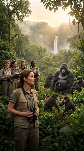 “I Hugged a Baby Gorilla… And He Hugged Me BACK! 🦍😭”The magic of primatology fieldwork—you never know what Mother Nature will hand you. One second I'm documenting silverback behavior in the dense jungle, next second this beautiful baby gorilla waddles right up, grabs my hand, climbs into my lap… and gives me the purest hug ever. 💚Watch this once-in-a-lifetime moment as his tiny arms wrap around me, my team freezes in shocked awe behind epic misty waterfalls and mountain caves. Pure trust, pur