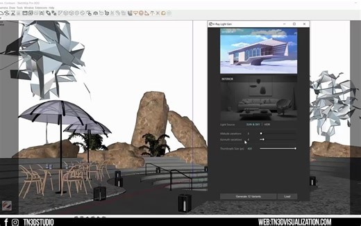 V-Ray5 灯光生成器及轮廓线渲染功能详解(中文)
