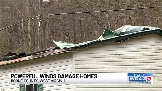 Powerful winds damage homes throughout Boone County