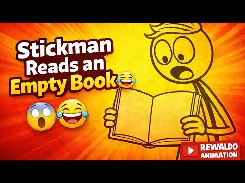 “Stickman Reads an Empty Book 😂|Funny Stick Figure Animation”| #StickmanAnimation #FunnyAnimation