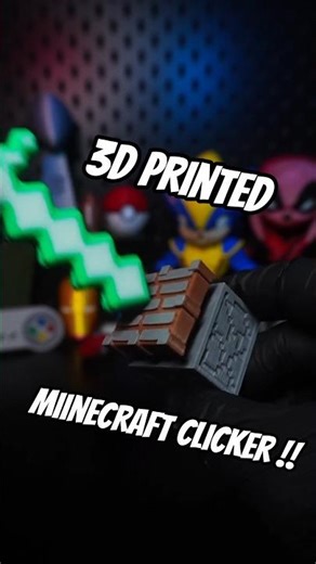 3D Printed Minecraft Clicker #3dprinting #3dprinted #3dprint #minecraft