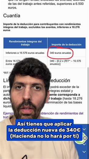 Deducción 340€: Cómo solicitar paso a paso