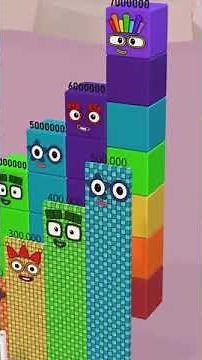 Numberblocks Step Squad 1 Million to 10.000.000 BIGGEST #shortvideo #shorts #mathforkids #animation