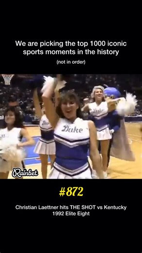 Iconic Sports Moments on Instagram: "March 28, 1992. One of the most unforgettable moments in NCAA history unfolded in the East Regional Final between Duke and Kentucky. With 2.1 seconds on the clock in overtime and Duke trailing by one, Grant Hill launched a full-court pass to Christian Laettner. Calmly positioned at the free-throw line, Laettner caught it, faked, turned, and hit the fadeaway jumper at the buzzer. Final score: Duke 104, Kentucky 103. It was a perfect shot—capping off a perfect