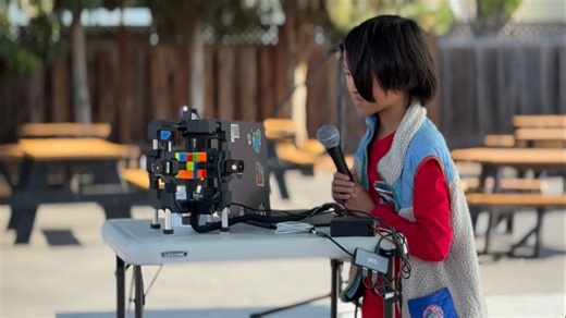 Khan Lab School on Instagram: "A Rubik’s Cube. Some code. A custom 3D-printed design. For our Lower School talent show, one of our students didn’t just solve the cube; they engineered a solution from scratch. This is what happens when curiosity meets creativity at Khan Lab School!"