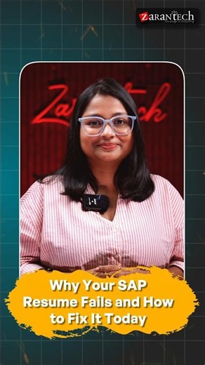 Why Your SAP Resume Fails and How to Fix It Today | ZaranTech #Shorts