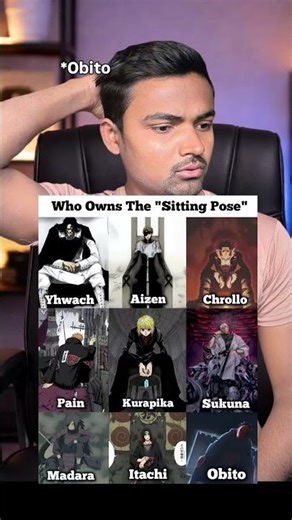 who owns the sitting pose 💀 #shorts #anime #madara #itachi #sukuna #aizen