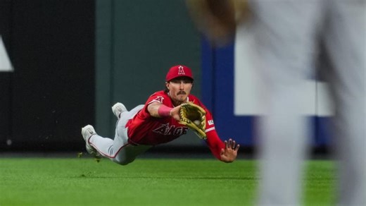 Angels' Bryce Teodosio caught a ball with a 0% estimated success rate