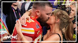WCNC Charlotte anchors Jane Monreal and Nick Sturdivant react to Taylor Swift and Travis Kelce's engagement!