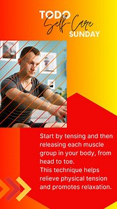 Practice progressive muscle relaxation. Start by tensing and then releasing each muscle group in your body, from head to toe. This technique helps relieve physical tension and promote #selfcaresunday #SelfCareSunday #todoteleradyo #TodoMedia #RADYOTODO | TODO Teleradyo | Facebook