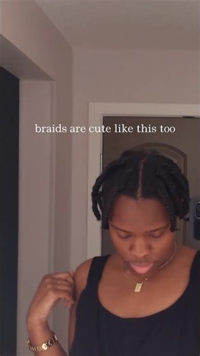 regular braids are okay too #type4hair #naturalhair #braids