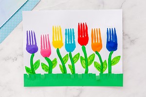 Fork Painted Flowers