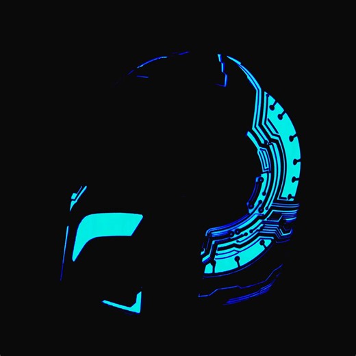 Glow in the Dark Tech Mandalorian Helmet | Futuristic Cyber Mando Cosplay Helmet | 3D Printed Star Wars Inspired Armor Prop - Etsy