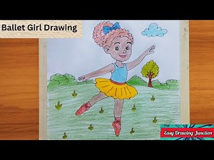 How to Draw a Cute Ballet Dancer Girl| Easy & Beautiful Drawing Tutorial
