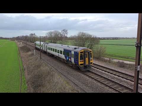 Northern Rail Class 158 Express Sprinter Number 158901 at speed on the East Coast Main Line