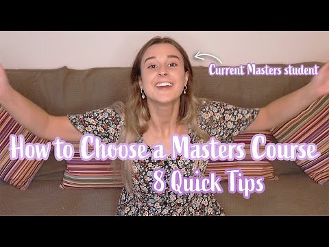 How to Choose a Masters that's Right for You!