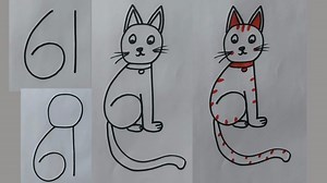 1.4M views · 21K reactions | How to draw a cat for kids | Easy cat draw step by step | Very easy kids drawing for school | Number drawing ideas #catdraw #kidsdrawingveryeasy #drawing | Priyanka creative guru | Facebook