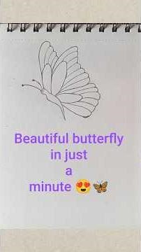 Easy Butterfly Sketch for beginners 🦋✨#drawing #art #easy #viral #shorts