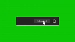 Download Cursor click subscribe button bell icon green screen video for free
