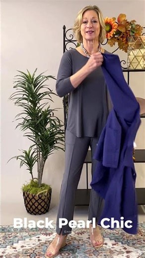 Title: Habitat Express Travel Jacket with Back Pleat | Black Pearl Chic Collection