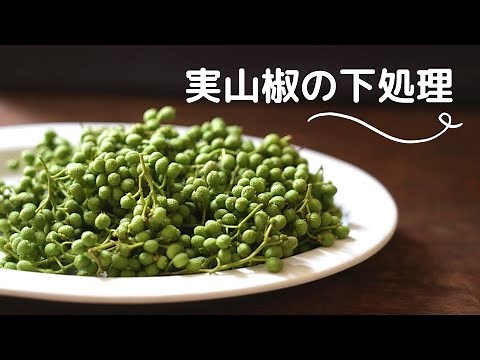 【実山椒の下処理と保存方法】やり方/山椒の実/下ごしらえ/あく抜き