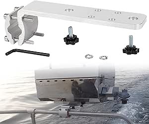 Deecaray 58182 Stow N' Go Grill Rail Mount Bracket, Compatible with Any Kuma Grill and RV Boat Camping Inside/Outboard 7/8" to 1-1/4" Round or 1-1/4" Square Horizontal Railings
