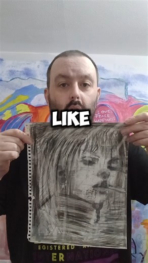 fantastic beautiful abstract pencil portrait drawing