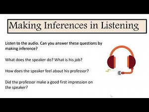 Exam Preparation : Making inferences when listening