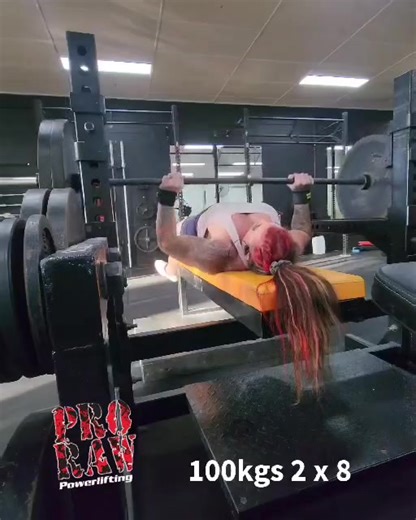 Jaymi Morris is an elite athlete. She just won The Arnold's Strongest Woman in Spain and is the reigning ProRaw 90kg class champ. She is also a Gladiator on the Australian version coming to TV in January. Above all that she is one of the absolute nicest lifters l have ever met. To satisfy all you that don't understand the arch on benching and claim you could also do that, try this. Larson press, legs straight out, 110kg/242lbs for 8 reps, then 2 sets of 8 with 100kg/220lbs. Can't wait to watch h
