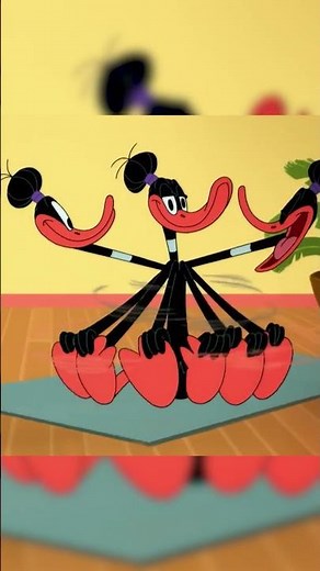 Mental note: don't do #yoga with your duck friend #looneytunes #funnycartoons