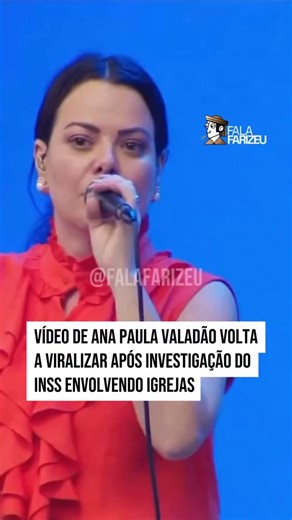 Fala Farizeu on Instagram: "Uma declaração antiga da cantora e líder cristã Ana Paula Valadão voltou a ganhar força nas redes sociais nos últimos dias, em meio à repercussão da CPMI do INSS, que investiga fraudes envolvendo descontos indevidos em aposentadorias e possíveis conexões com entidades religiosas. No vídeo, que voltou a circular com força, Ana Paula faz uma dura exortação contra práticas adotadas por algumas igrejas, criticando o uso de métodos de coach, técnicas de marketing, estímulo