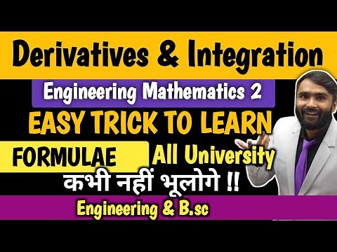 ENGINEERING MATHEMATICS 2 | IMPORTANT FORMULAS | DERIVATIVES AND INTEGRATION | PRADEEP GIRI SIR