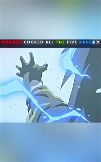 Madara Cooked All Five Kage 🥶☠️ | Coldest Naruto Moment #naruto #shorts