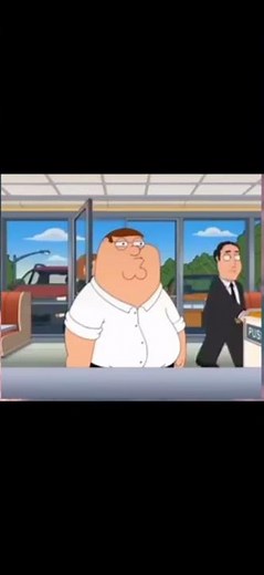 Peter Griffin standing still and in the background time goes fast