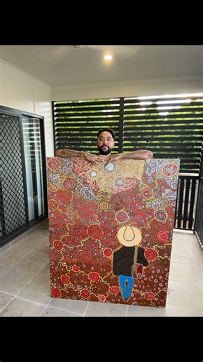 JUNGAJI on Instagram: "￼I started this visual journey cold time (bulrarigi season) after my #bettingonblak🎱 tour same time as I started my new album #teaoflife in June last year & finally signed off on it today. It’s my therapeutic way of healing through many losses most importantly my dear son #dsb99 & father #jpb49. The painting illuminates the importance of men talking & sharing when navigating their hard roads particularly my journey as a mid career multidisciplinary artist in a renaissance