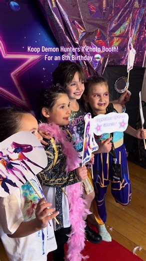 Level up any party, big or small with our digital Open-Air Photo Booth! This booking included our Photo Booth (digital only), with unlimited photo sharing, a custom photo template and themed props for $75/hr! Everyone LOVED it and looked adorable 💜 DM to book your booth! 📸 #photobooth #njphotobooth #birthdayplanning #partyplanning #southjersey