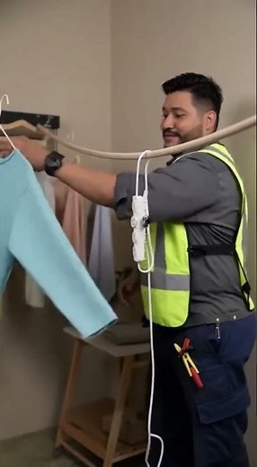 Do not hang clothes over cables or electrical outlets.