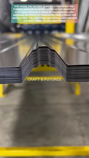 From flat to folded: Amazing metal roll forming. #ytshorts