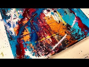EASY Abstract Acrylic Painting Techniques On Canvas / Painting Ideas