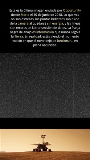 La última imagen de Opportunity en Marte #astronomia #curiosidades