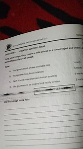 GR 11 LANGUAGE AND LITERATURE UNIT 11.1QUESTION 2: CREATIVE W... | Filo