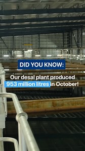 🌊💙 Your Desalination Production Update 💙🌊 The Gold Coast Desalination Plant has ramped up production in response to ongoing dry conditions, taking seawater and turning it into clean fresh drinking water. 📆 Water Production: 🌊 Total Freshwater Produced in October 2023: 953 ML 💡💦 Fun Fact: That’s enough water to fill 381 swimming pools! 🌊💧 Stay tuned for more updates! | Seqwater
