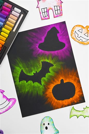 202K views · 1.4K reactions |  Ready to light up your Halloween with a little spooky magic? These Halloween Chalk Art Silhouettes are SO fun and vibrant — and they’re surprisingly easy to make! ️️ https://onelittleproject.com/halloween-chalk-art | One Little Project | Facebook