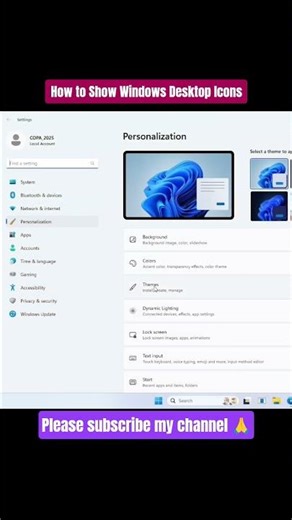How to Show Desktop Icons in Windows 10 & 11 #techshorts #microsoft
