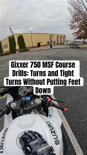 Gixxer 750 MSF Course Drills: Turns and Tight Turns Without Putting Feet Down